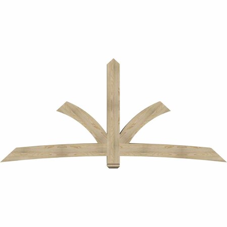 Ekena Millwork Davenport Rough Sawn Timber Gable Bracket, Douglas Fir, 108"W x 49"H x 6"D x 6"F, 11/12 Pitch GBW108X49X0606DAV00RDF